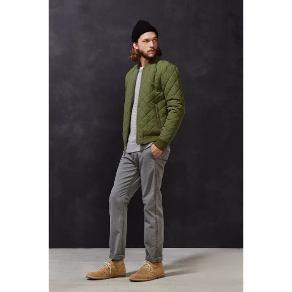 Urban Outfitters x Your Neighbors Devon Quilted Bomber Jacket Green - Picture 9 of 14